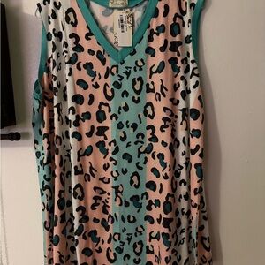 Vibrant Leopard Print Tank Top